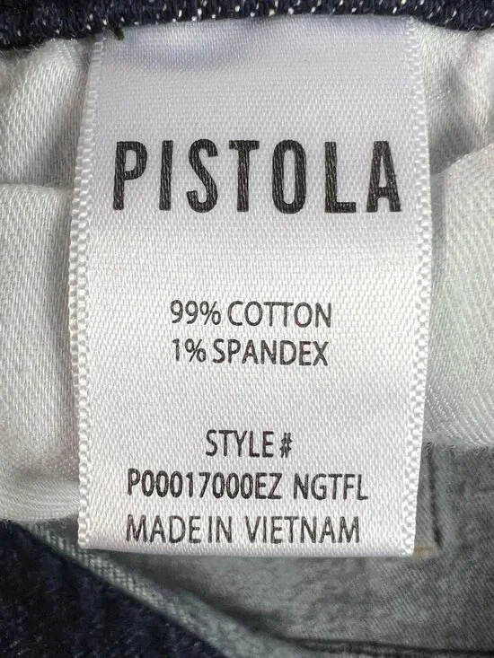 Pistola Jeans Women's 37x25* Beau Seamed Horseshoe Crop Dark Blue Denim Tag 33 - Picture 8 of 16